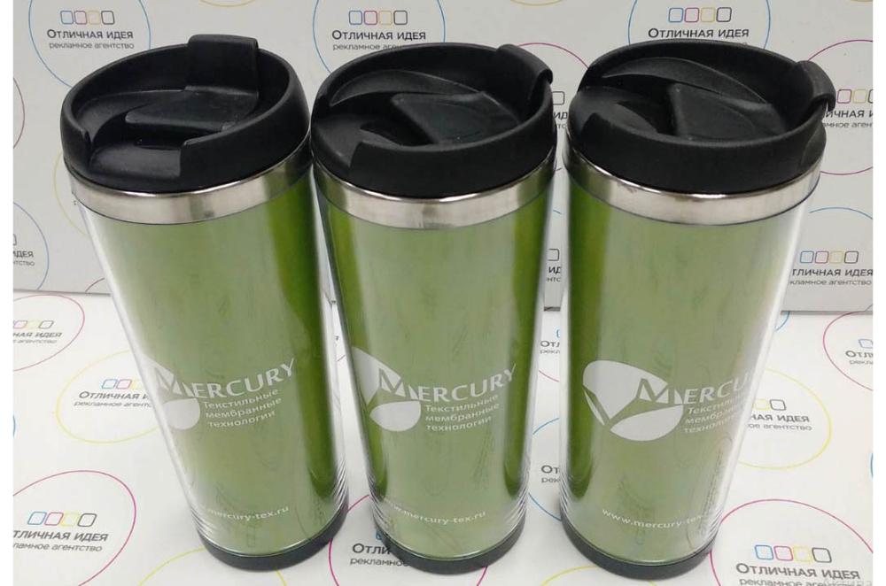 Термокружка с логотипом "MERCURY" - реализованные проекты рекламного агентства "Отличная Идея" Термокружка с логотипом "MERCURY" - реализованные проекты рекламного агентства "Отличная Идея"