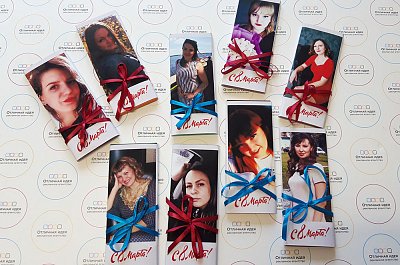 Шоколад - поздравление с 8 Марта