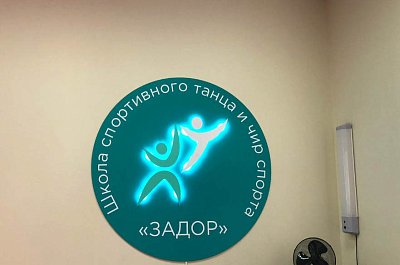 Интерьерный логотип спортивной школы "Задор"