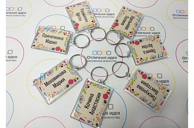 Акриловые именные брелоки