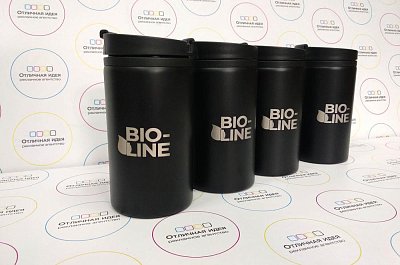 Термокружки с лазерной гравировкой для BIO-LINE