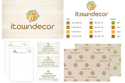 Фирменный стиль для компании "Itowndecor"
