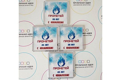 Акриловый магнит для компании "Прометей"