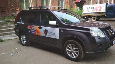 Реклама на транспорте для компании "Vega"