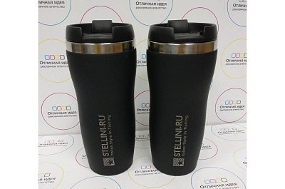 Термокружка с покрытием slim soft