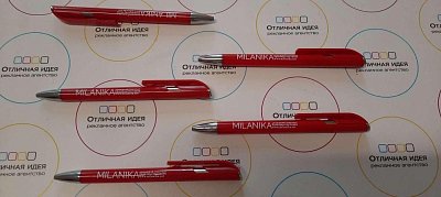 Пластиковые ручки с логотипом Milanika