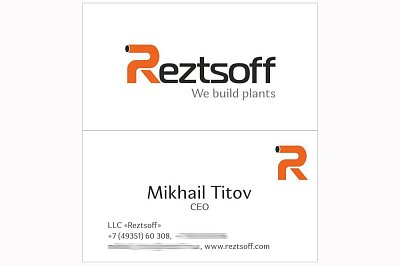 Визитки компании "Резцофф" для иностранных партнеров