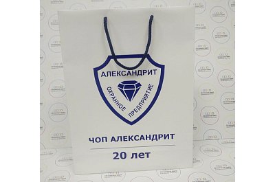Бумажный пакет для ЧОП Александрит