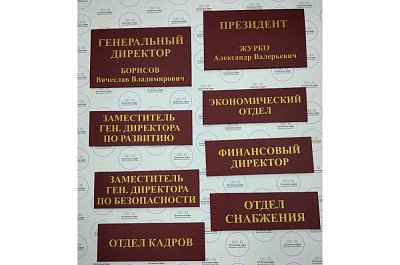 Таблички кабинетные